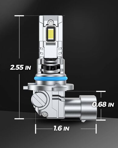 Marsauto 9005/HB3 ضوء أبيض، 90000LM 800% ساطع 6500K أبيض بارد 60000+ ساعة، 5 دقائق Plug-N-Play، 2 حزمة in Kuwait