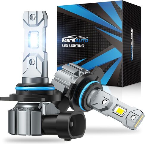Marsauto 9005/HB3 ضوء أبيض، 90000LM 800% ساطع 6500K أبيض بارد 60000+ ساعة، 5 دقائق Plug-N-Play، 2 حزمة in Kuwait