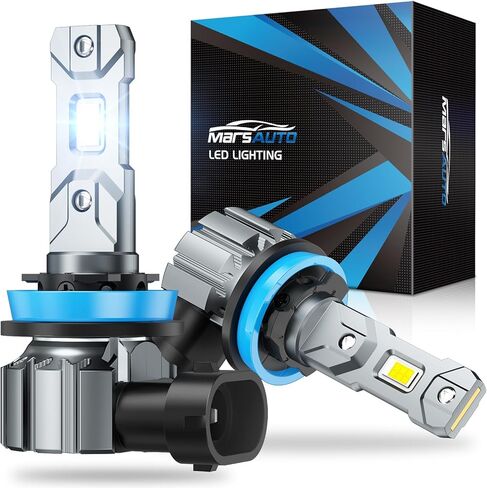 Marsauto 9005/HB3 ضوء أبيض، 90000LM 800% ساطع 6500K أبيض بارد 60000+ ساعة، 5 دقائق Plug-N-Play، 2 حزمة in Kuwait