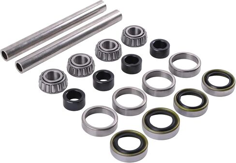 DVPARTS 2X Kit ترقية محمل العجلة الأمامية ومجموعة إعادة بناء المحور المتوافقة مع Scag 43583 482621 482622 43584 أكمام المحور الصلب 304 المصنوعة من الفولاذ المقاوم للصدأ والأختام المحملة بنابض in Kuwait