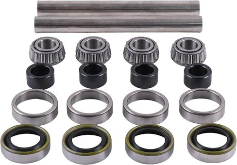 DVPARTS 2X Kit ترقية محمل العجلة الأمامية ومجموعة إعادة بناء المحور المتوافقة مع Scag 43583 482621 482622 43584 أكمام المحور الصلب 304 المصنوعة من الفولاذ المقاوم للصدأ والأختام المحملة بنابض in Kuwait