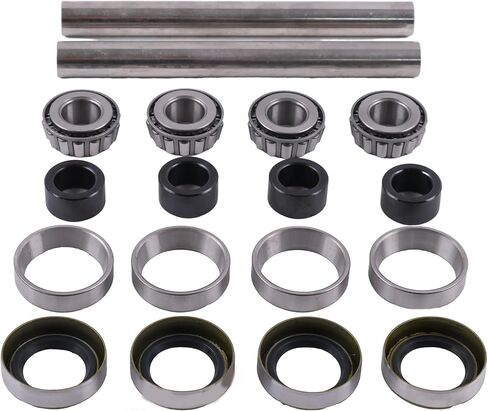 DVPARTS 2X Kit ترقية محمل العجلة الأمامية ومجموعة إعادة بناء المحور المتوافقة مع Scag 43583 482621 482622 43584 أكمام المحور الصلب 304 المصنوعة من الفولاذ المقاوم للصدأ والأختام المحملة بنابض in Kuwait