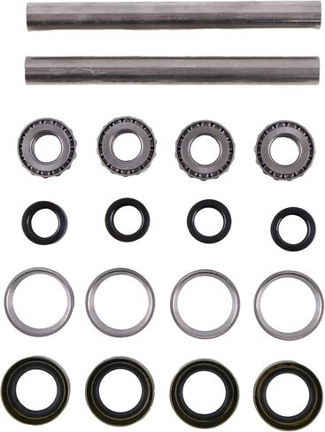 DVPARTS 2X Kit ترقية محمل العجلة الأمامية ومجموعة إعادة بناء المحور المتوافقة مع Scag 43583 482621 482622 43584 أكمام المحور الصلب 304 المصنوعة من الفولاذ المقاوم للصدأ والأختام المحملة بنابض in Kuwait