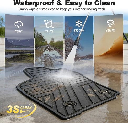 All Weather Floor Mats Custom Fit for Toyota Tacoma 2024-2026 (Not fit Hybrid) Waterproof Heavy Duty Anti-Slip Car Mats, 1st & 2nd Row Full Black in Saudi Arabia