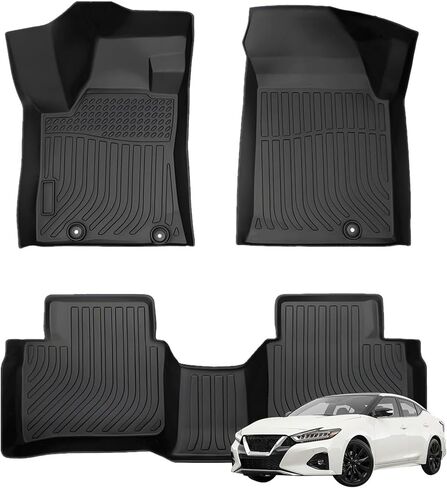 Priprilod Floor Mats Fit for Nissan Altima 2014-2015 Maxima 2016-2020 All Weather Protector TPE Floor Liners Custom Fit Car Mats Non-Slip in Kuwait