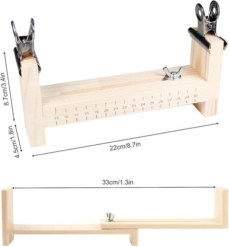 Utoolmart الخشب سوار الرقصة، قابل للتعديل طول Paracord الرقصة صانع سوار DIY اليد الحياكة صانع معصمه للأساور القلائد سيارة الشنق مع 2 المشابك in Kuwait