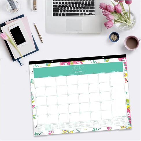 2026-2027 Blue Sky Floral 17" x 22" Academic Monthly Wall Calendar, Peyton White (107938-A27) in Kuwait