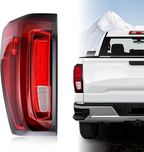 مجموعة مصابيح الذيل متوافقة مع 2019-2024 GMC Sierra 1500 2500HD 3500HD، استبدال إشارة الانعطاف للجانب الأيمن للراكب # 84565920 GM2801309 in Kuwait