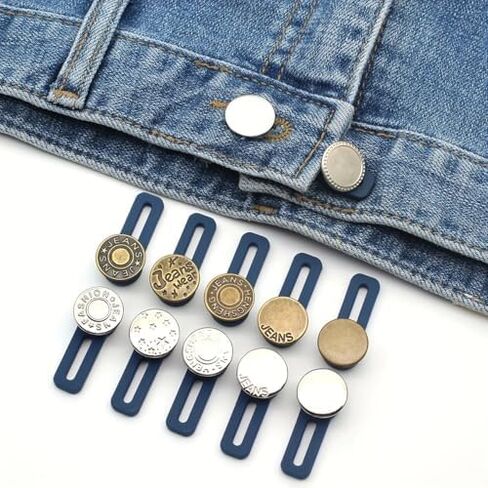 5PCS Button Extenders for Jeans, Waist Extenders for Pants for Women and Men, No Sew Waist Extensions in Kuwait