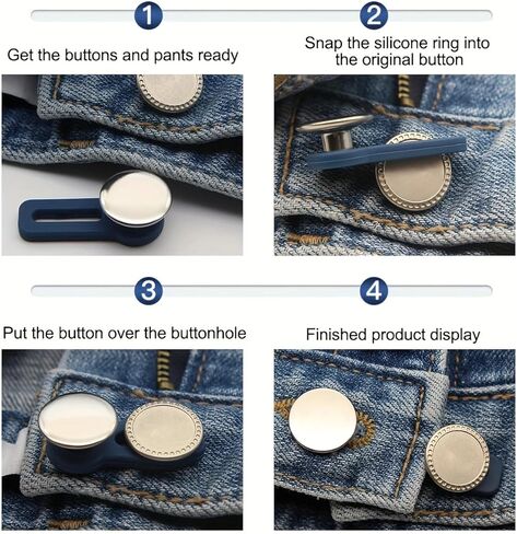 5PCS Button Extenders for Jeans, Waist Extenders for Pants for Women and Men, No Sew Waist Extensions in Kuwait