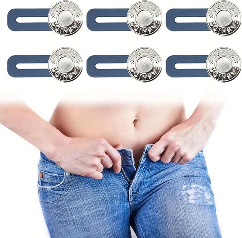 5PCS Button Extenders for Jeans, Waist Extenders for Pants for Women and Men, No Sew Waist Extensions in Kuwait