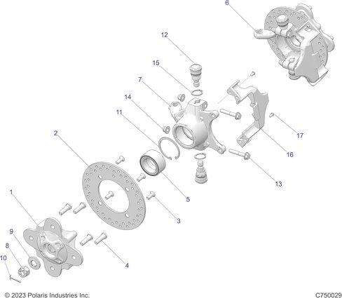 وصلة كروية Polaris Stud مقاس 10 مم لموديلات GENERAL 1000 & 4 1000 المحددة وRANGER 1000 & XP 1000 وRZR 900 & Trail S 1000 والمزيد، قطعة OEM Off Road UTV SxS، الكمية 1-7082507 in Kuwait