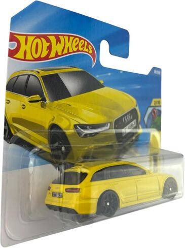 Hot Wheels - '17 Audi RS 6 Avant - JJJ33 - HW Euro 2/10 - بطاقة قصيرة - أصفر - McLaren Hypercar - نموذج مرخص رسميًا - Mattel 2026 (66/250) - 1:64 in Kuwait