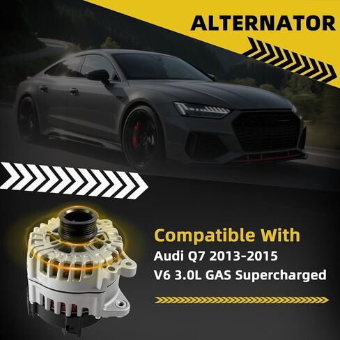 FG23S065 06E903023B Alternator Compatible with Audi Q7 2013 2014 2015 V6 3.0L GAS Supercharged 12V 220A CW 6-Groove Replace 11821 6E903023B A3123 439816 440470 in Kuwait