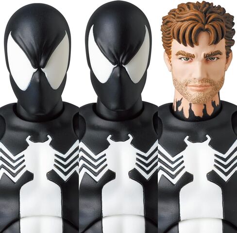 MAFEX رقم 168 زي سبايدر مان الأسود الإصدار الهزلي. الارتفاع الإجمالي تقريبًا. 6.1 بوصة (155 ملم)، مجسم حركة مطلي in Kuwait
