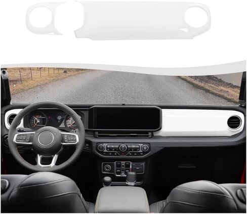 طقم غطاء لوحة زخرفية للوحة التحكم المركزية متوافق مع 2024-2026+ Jeep Wrangler JL JLU وJeep Gladiator JT (ألياف الكربون) in Kuwait