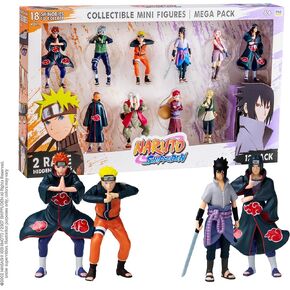 P.M.I. Naruto Shippuden Collectible Mini Figures 12 Pack Deluxe Box | Anime Toy Set Featuring Team 7 Ninjas, Akatsuki, Legendary Sannin & Hidden Rare Shinobi (Assortment A) in Kuwait