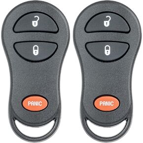 Vurkcy Key Fob Replacement for 1999-2002 Dodge Ram 1500 2500 3500/99 00 Dakota Durango/ 99-04 Grand Cherokee/ 99-01 Cherokee Car Keyless Entry Remote Control, GQ43VT9T, 3-Btn, 2Pcs in Kuwait