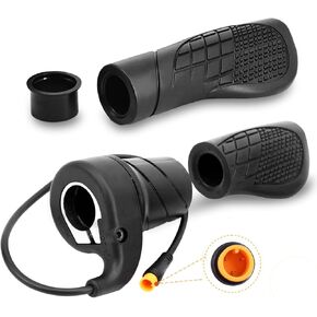 Half Twist Throttle, Waterproof Half-Twist Handle with 3 Pin Female Plug, Speed Accelerator for 12V-72V Ebike MTB, Compatible with Ebike Motorcycle Scooter in Kuwait