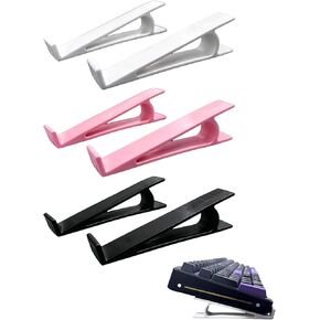 Keyboard Riser for Office Typing Comfort, Universal Keyboard Feet & Laptop Stand for Desk, Manual Keyboard Support for Mechanical and Slim Keyboards, 3-Color Set (Pink, Black, White) in Saudi Arabia