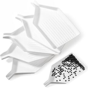 Macuezu Diamond Art Trays, 6 Pcs White Bead Sorting, Plastic Bead Organizer for Rhinestone, Diamond Art Tools and Accessories for DIY Crafts in Saudi Arabia