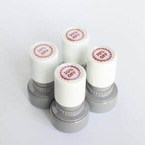 4Pcs Red Discount Pre-Inked Stamp Set, 30% 50% 70% 90% Discount Sale Symbols, Circular Business Office Stamp for Pricing, Retail Store Promotion & Marketing, 0.9'' Round Impression Size in Saudi Arabia