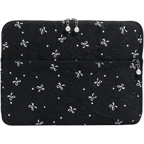 Coquette Laptop Sleeve, Slim 13-16 Inch Cute Laptop Case, Aesthetic Computer Bag with Bow-Dot Print for Mac in Saudi Arabia