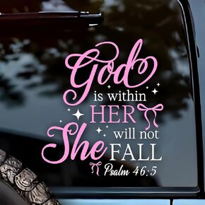 Protected Psalm 91 Car Decal Cross Christian Sticker for Car Window Bumper Truck Religious, Jesus, Bible Verse Decals Vinyl Waterproof 6 Inches Car Accessories Stickers Gift for Mom Dad Friend in Saudi Arabia
