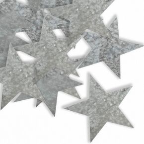 Factory Direct Craft Set of 25 Galvanized Tin Stars Cutouts for Creative Projects, DIY Crafting, and Decorative Embellishments | Size: 4-3/4" in Saudi Arabia