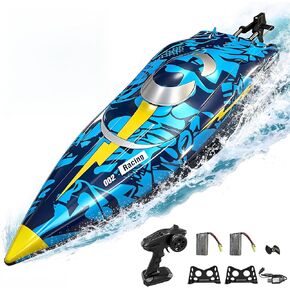 16 Inch High-Speed Brushless RC Boat for Adults & Kids, 40+ KPH Large Fast Remote Control Boat for Pools, Lakes & Rivers, with LED Lights, Waterproof Design, Auto Flip and 2*1500mAh Batteries in Saudi Arabia