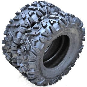 مجموعة من 2 (اثنين) إطارات Forerunner Knight M/T ATV ​​UTV Mud للطرق الوعرة - 25x8.00-12 25x8-12 25x8x12 43F نطاق تحميل 6 طبقات BSW جدار جانبي أسود in Kuwait