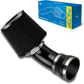 PHILTOP 3.75" Cold Air Intake Kit System + Heat Shield Compatible with Chevy for 2017-2019 Silverado/Sierra 2500 HD/3500 HD 6.6L, High Performance, Red in Saudi Arabia