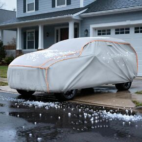 Heavy Duty Hail Protector Car Cover Fit for SUV-Length (190 Inch).Anti Hail Thickened Multi-Layered EVA Car Cover Waterproof Sun UV Rain Snow All Weather, Outdoor Protection Cover in Saudi Arabia
