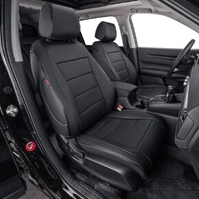 EKR Santa Fe Seat Covers for Hyundai Santa Fe SE,SEL,XRT,Limited 2019-2023 & HEV Blue, SEL Premium 2021-2023 & PHEV SEL Convenience 2022-2023,5 Seats Full Set - Faux Leather (Black) in Saudi Arabia