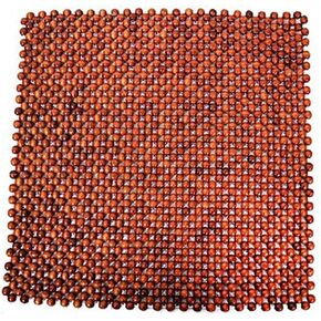 Wood Beaded Auto Car Seat Bead Cover,Natural Rosewood Wooden Bead Cool Refreshing Back Massaging Comfort Cushion Mat,Premium Quality Universal for Car Truck on Summer (Square mat) in Saudi Arabia
