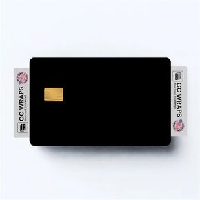 CCWraps Colored Credit Card Skin Sticker – Vinyl Decal for Credit, Debit, Bank, EBT, Metro & Key Cards – Waterproof Card Cover Made in USA (2 Pack) (Matte Black) in Saudi Arabia