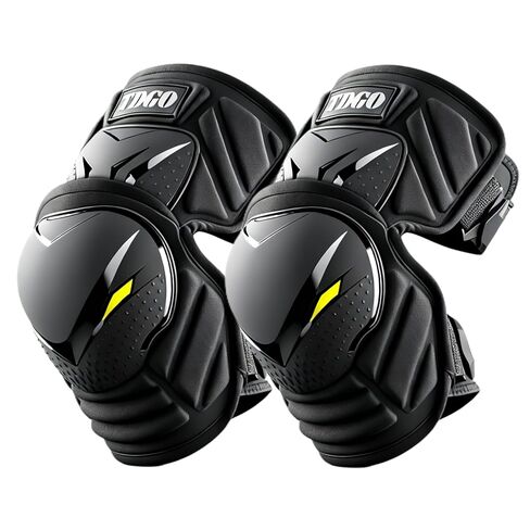 1 Pair Motorcycle Knee Shin Guard Pads Black Adjustable Knee Cap Pads Protector Crashproof Knee Armor for Motocross Dirt Bike Racing Mountain Biking in Saudi Arabia