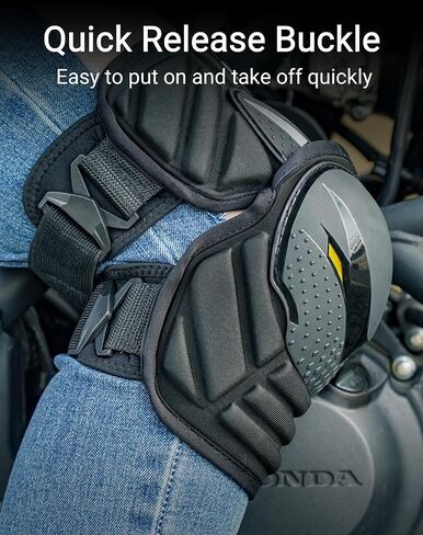1 Pair Motorcycle Knee Shin Guard Pads Black Adjustable Knee Cap Pads Protector Crashproof Knee Armor for Motocross Dirt Bike Racing Mountain Biking in Saudi Arabia