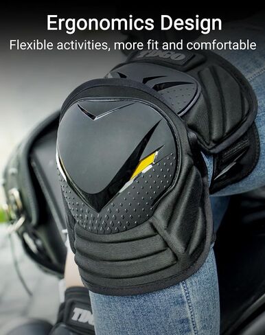 1 Pair Motorcycle Knee Shin Guard Pads Black Adjustable Knee Cap Pads Protector Crashproof Knee Armor for Motocross Dirt Bike Racing Mountain Biking in Saudi Arabia
