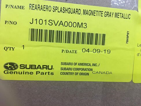سوبارو 2015-2021 STI WRX أصلية SUBARU AERO SPLASH GUARDS REAR OEM مجموعة من 2 (WR Blue Pearl) in Kuwait