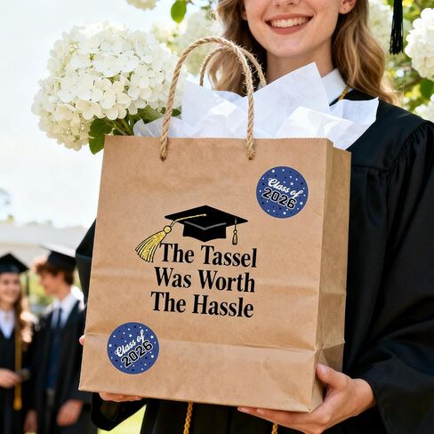 120 Pack Class of 2026 Graduation Stickers – Blue Party Favor Bag Labels, 1.6 Inch Round Envelope Seals, Graduation Party Favors & Decorations (Available in Black, Red, and Blue) in Saudi Arabia