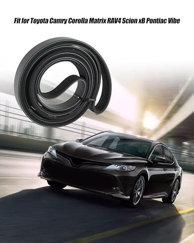 حزام محرك اعوج K070750 مناسب لسيارة Toyota Camry 2007-2009 Corolla 2009-2012 Matrix 2009-2013 RAV4 2006-2008 Scion xB 2012-2015 Pontiac Vibe 2009-2010 استبدال 5070750 7PK1905 in Kuwait