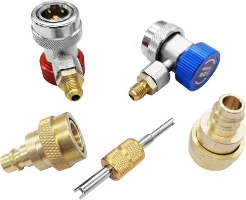 مجموعة موصلات التوصيل السريع، محولات A/C R1234YF R134A للسيارة، لـ AC R134 R1234 R 134A 1234YF in Kuwait