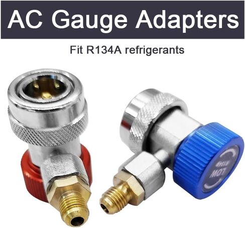 مجموعة موصلات التوصيل السريع، محولات A/C R1234YF R134A للسيارة، لـ AC R134 R1234 R 134A 1234YF in Kuwait
