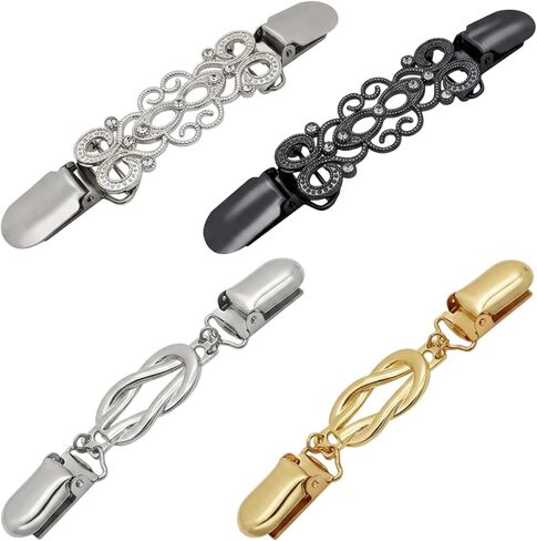 4 PCS Cinch Clip, Waist Cincher Clip and Dress Cinch, Retro Style Clips for Clothing Fit Adjustments, Set of Four Fashion Clips for Shawls and Garments in Kuwait