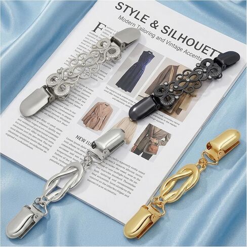 4 PCS Cinch Clip, Waist Cincher Clip and Dress Cinch, Retro Style Clips for Clothing Fit Adjustments, Set of Four Fashion Clips for Shawls and Garments in Kuwait