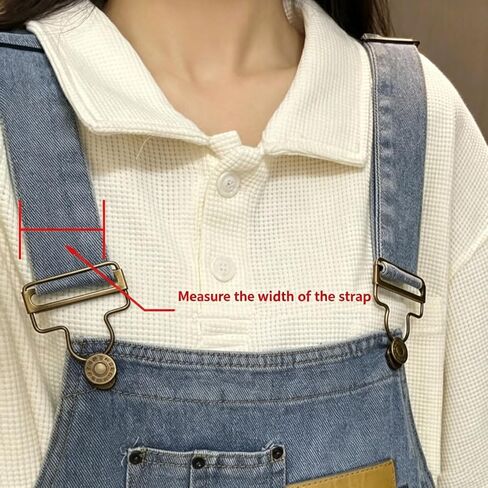 Metal Overalls Buckles 1-1/2" Suspender Clips Buckle with Adjustable Tri Glide Slide Buckle and Buttons for Jeans Bib Pants 4pcs in Saudi Arabia