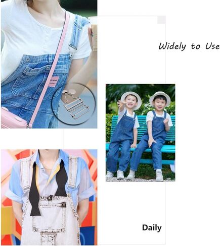 Metal Overalls Buckles 1-1/2" Suspender Clips Buckle with Adjustable Tri Glide Slide Buckle and Buttons for Jeans Bib Pants 4pcs in Saudi Arabia