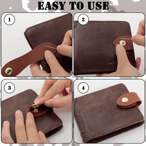 15 PCS Leather Snap Buckles Button Closures, Sew On Snap Buttons for Purse Wallet Bag Making, PU Leather Buckle Fasteners for DIY Crafts (Multi-Color) in Saudi Arabia