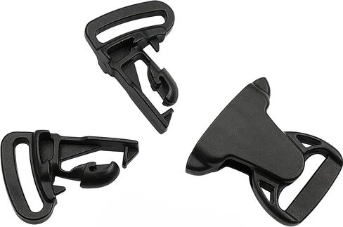 4PCS Split-Type Lock Buckle Black Plastic 1-Inch Three-Way Snap-Type Dining Chair Buckle in Saudi Arabia